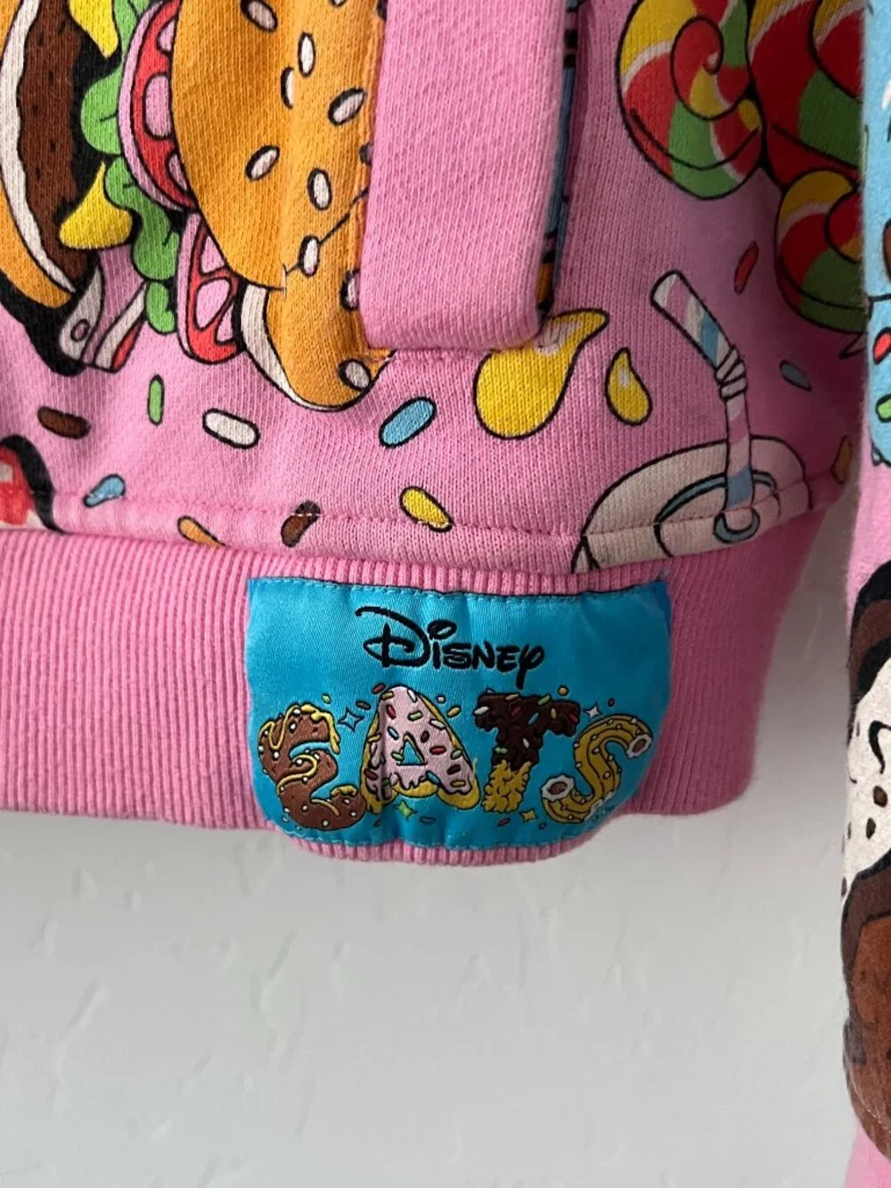 Disneyland Disney Eats Pink Half Zip Pullover Hoodie Hooded Sweatshirt Size M - Picture 4 of 12